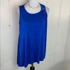 Blue Sleeveless Top